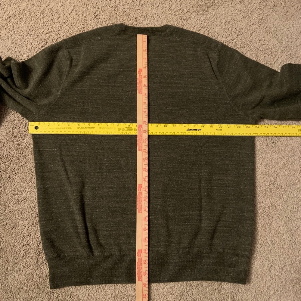 Polo Ralph Lauren Men's L Sweater Crew Green Olive Army Brown Heather Sweatshirt - Picture 7 of 9